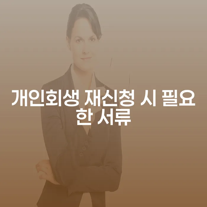 개인회생 재신청 시 필요한 서류는 무엇일까요?